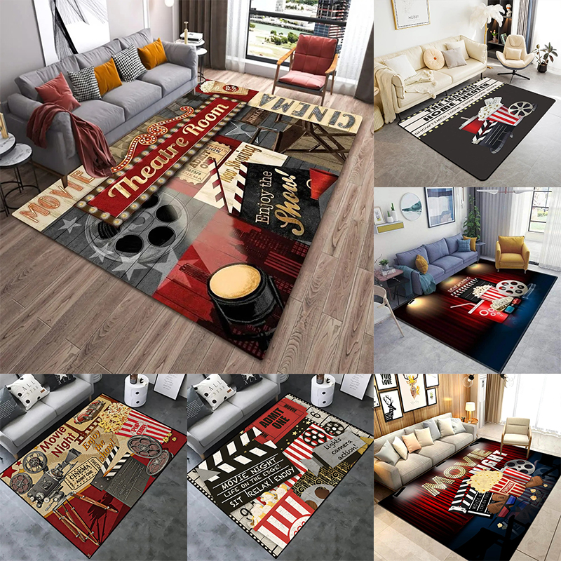 Home Cinema Interiors - Retro cinema home cinema area carpet