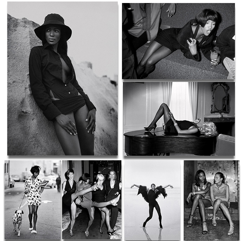 Home Cinema Wall - Fashionable Renowned Model Naomi Campbell Photography