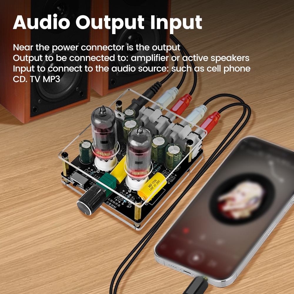 Home Cinema Solution - DC12-16V 6K4 Tube Preamplifier Amplifiers HiFi