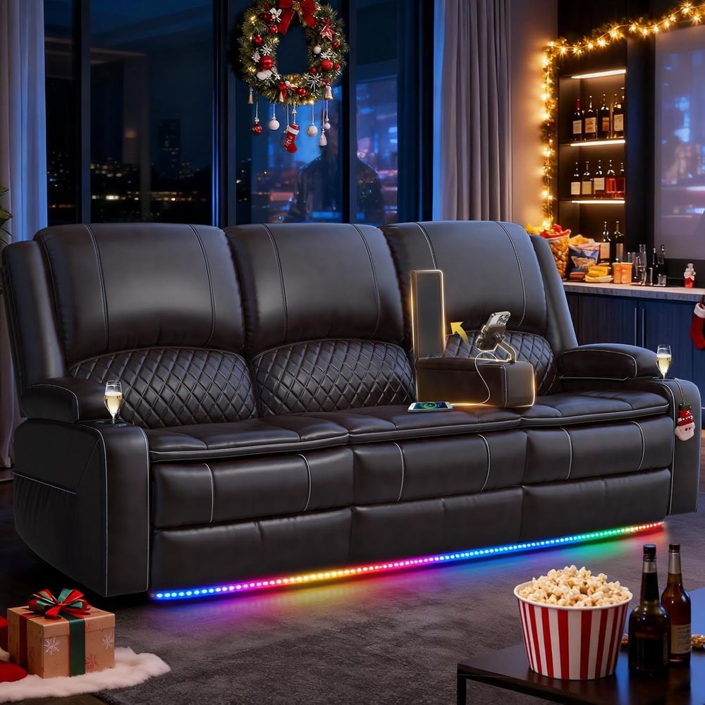 Home Cinema Couch - 3 Seater Reclining Couch with Home