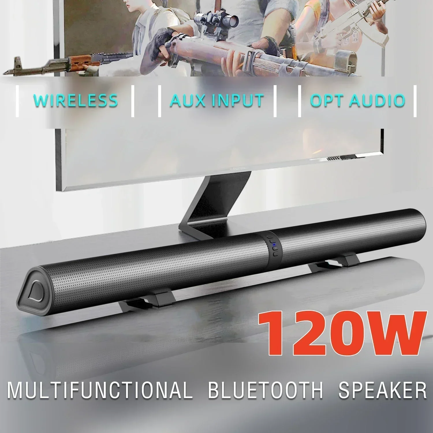 Home Cinema Bose - 120W BS-56 TV Bluetooth Speakers AUX/BT/OPT