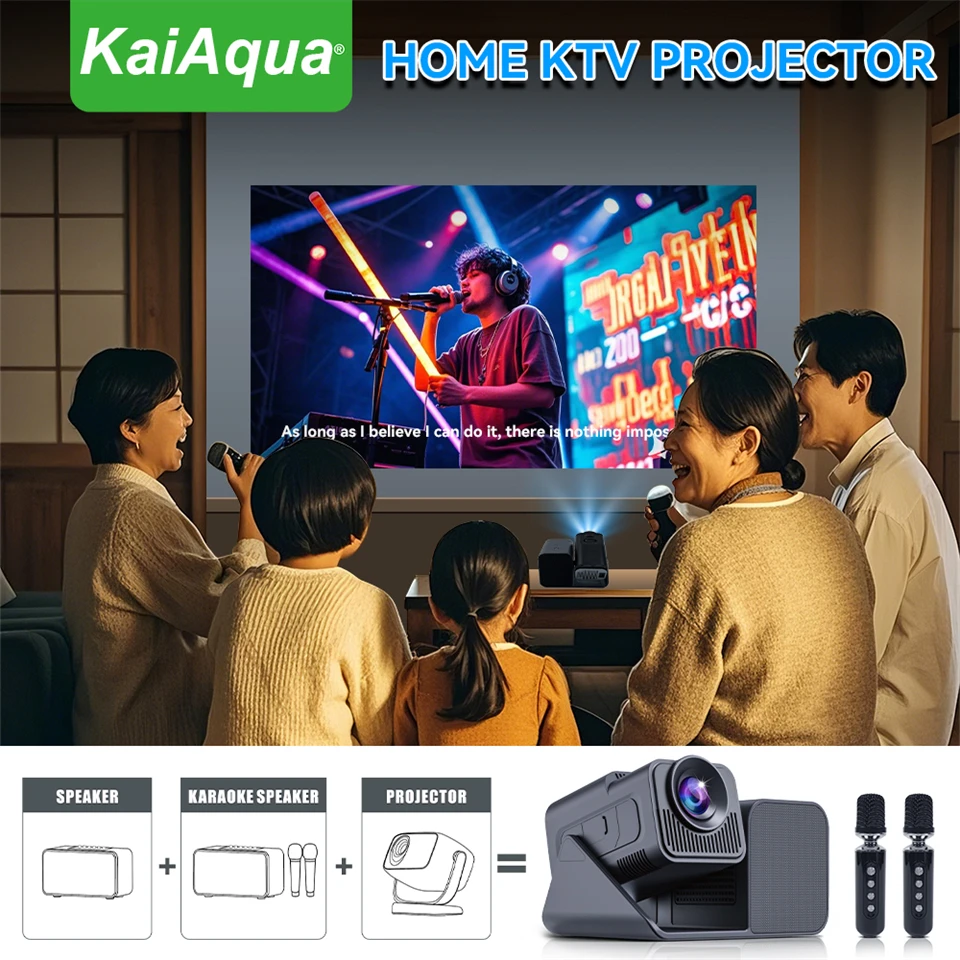 Home Cinema Karaoke Projector - KaiAqua KTV Karaoke Projector HT36 4K