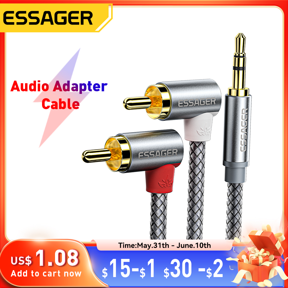 Home Cinema Solution - Essager 90 ° Angle RCA Audio