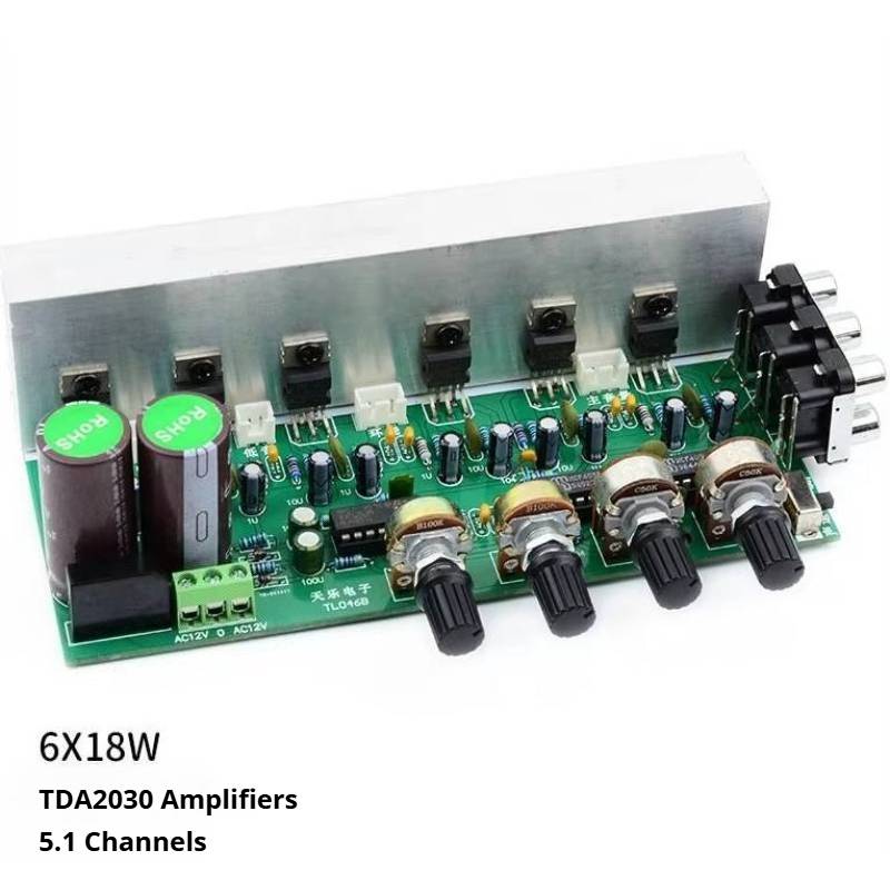 Home Cinema Solution - 6X18W TDA2030 Audio Amplifier Board 5.1