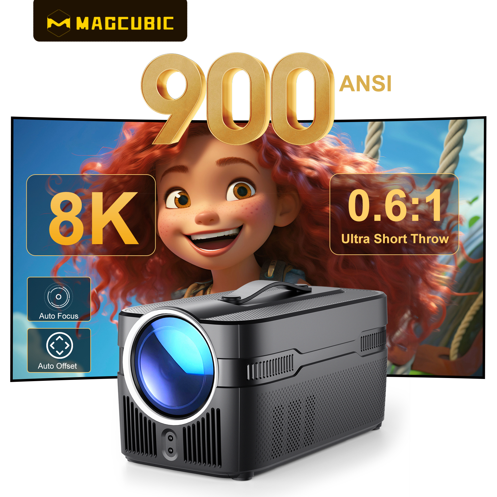 Home Cinema Complet - Magcubic Auto Focus Android 14 HY450C
