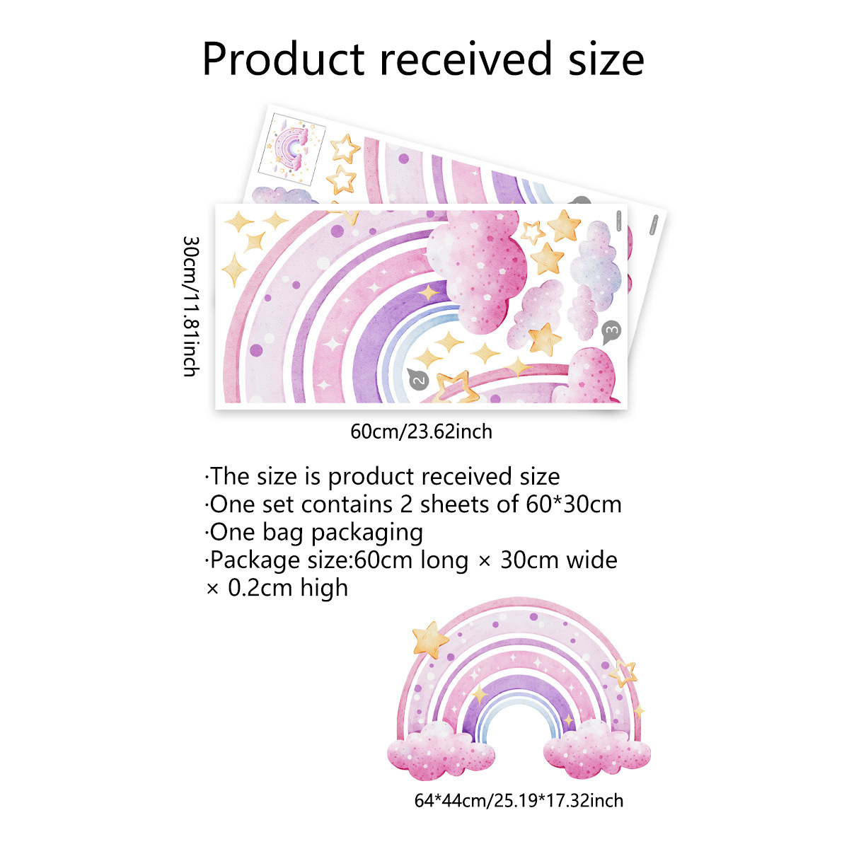 Colorful Rainbow Stars Cloud W - Home Cinema Wall 评论和价格