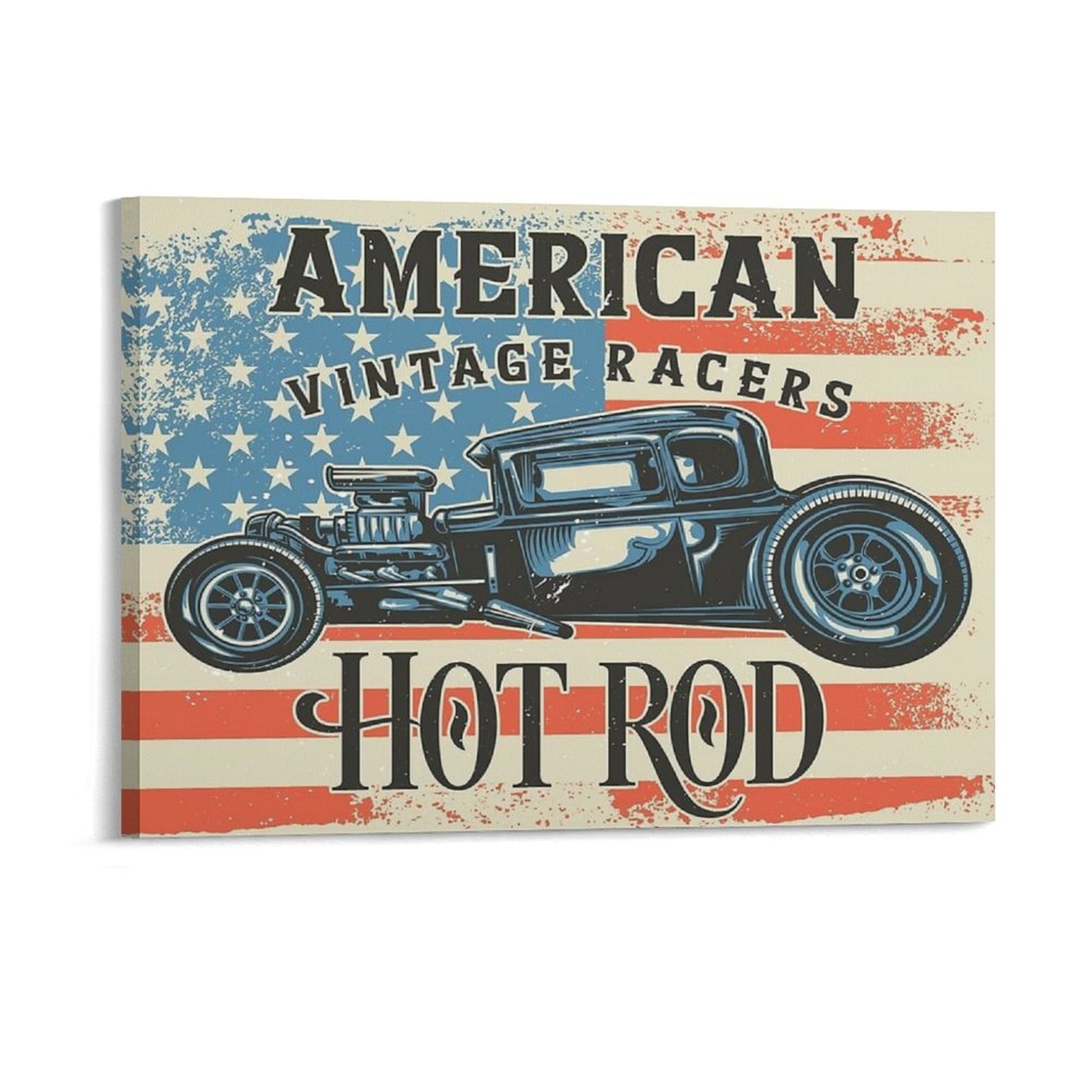 American Hot Rod Canvas Painti - Home Cinema Wall 评论和价格