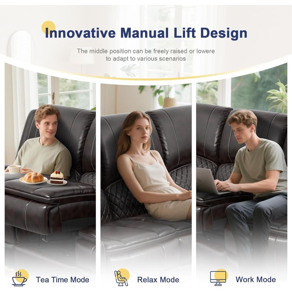 3 Seater Reclining Couch with  - Home Cinema Couch 评论和价格