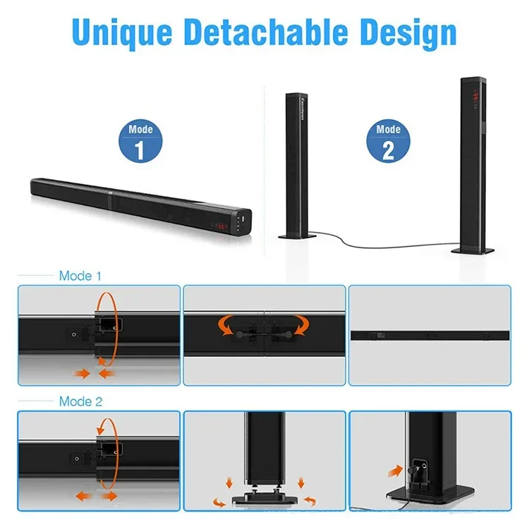 80W TV SoundBar 2.1 Bluetooth  - Home Cinema Bose 评论和价格