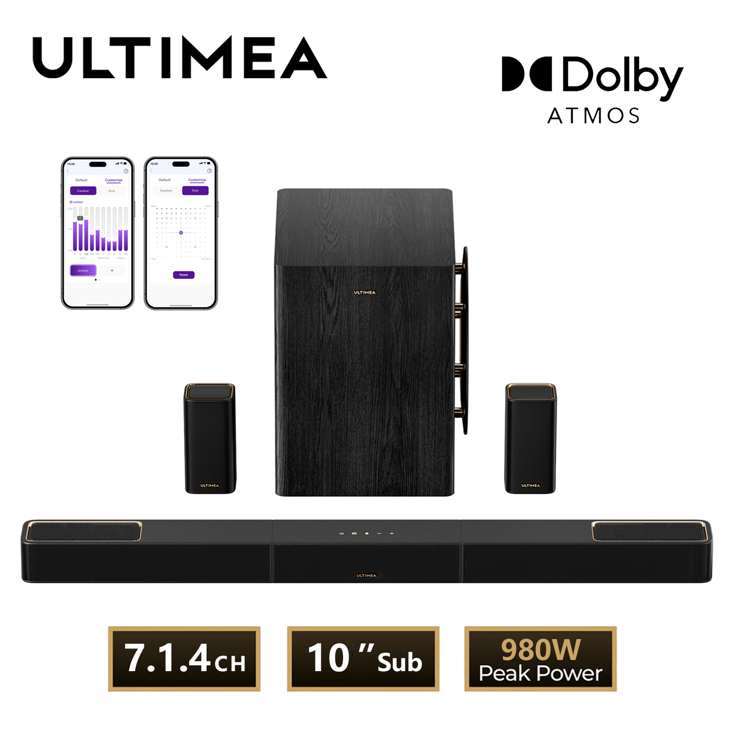 ULTIMEA 980W 7.1.4 Soundbar wi - Home Cinema Bose 评论和价格