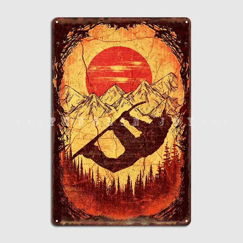 Snowboard Metal Sign Plaques H - Home Cinema Interiors 评论和价格