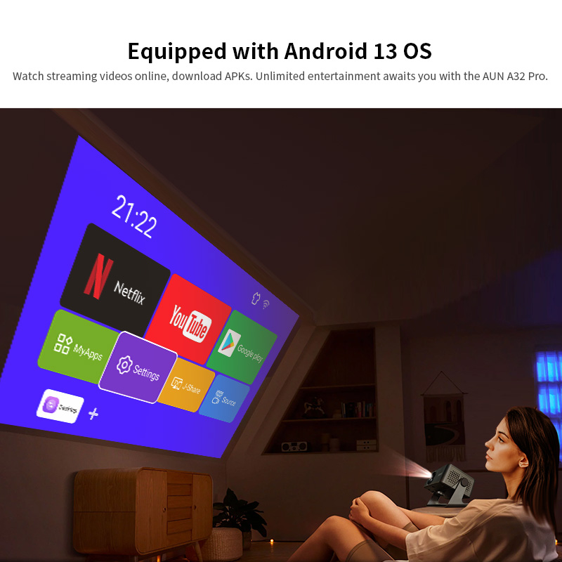 AUN A32 Pro Android 13 Project - Home Cinema Hdmi 评论和价格