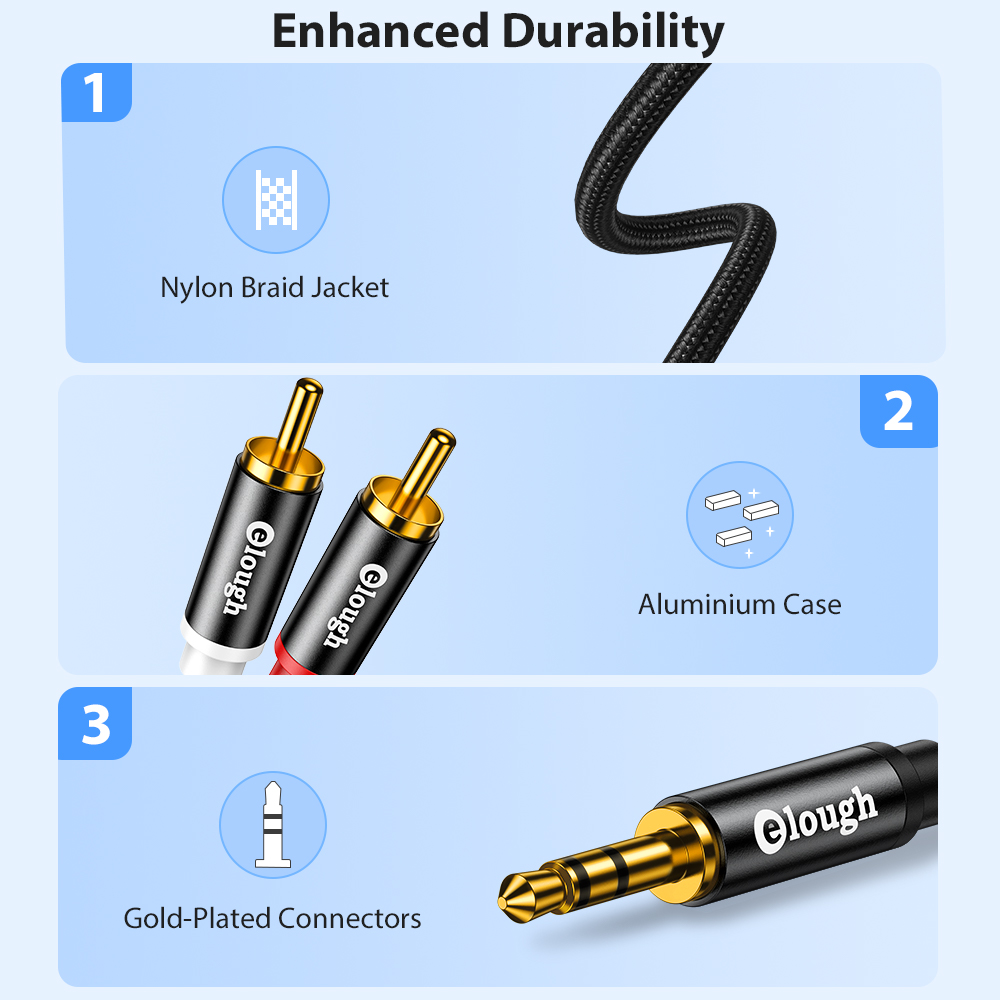Elough RCA Cable AUX RCA Speak - Home Cinema Solution 评论和价格