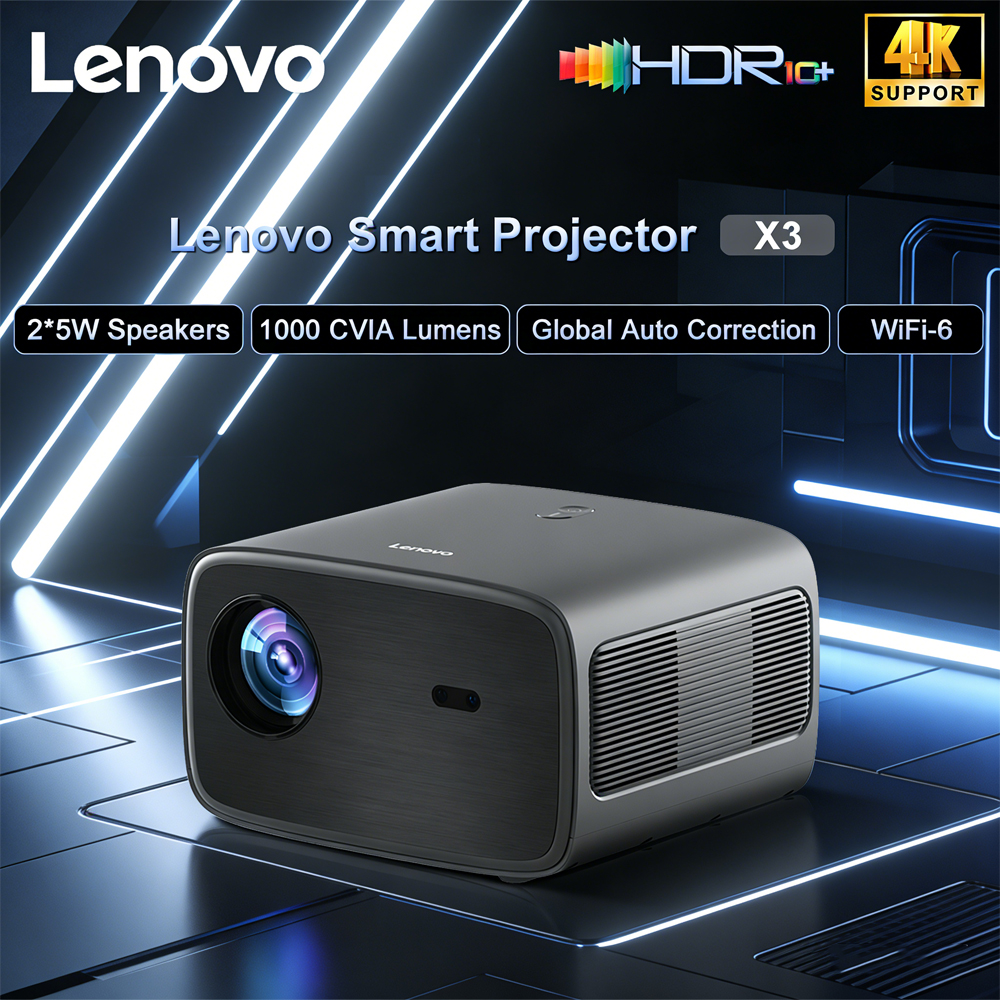 Lenovo X3 4K Projector HDR 10  - Home Cinema Complet 评论和价格