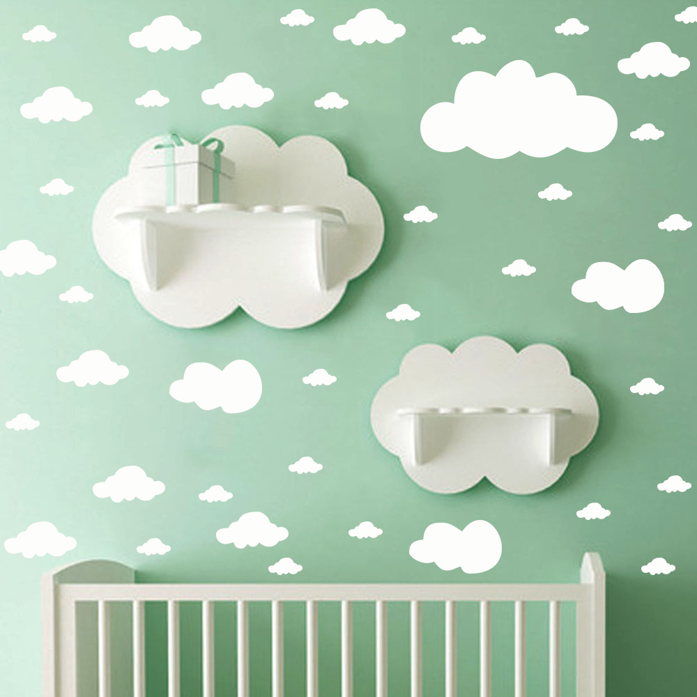 68 Pcs Cloud Wall Sticker Diy  - Home Cinema Wall 评论和价格