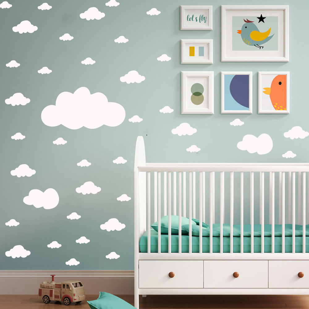 68 Pcs Cloud Wall Sticker Diy  - Home Cinema Wall 评论和价格