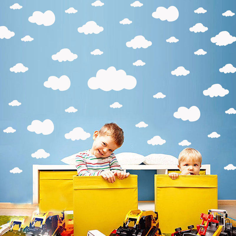68 Pcs Cloud Wall Sticker Diy  - Home Cinema Wall 评论和价格