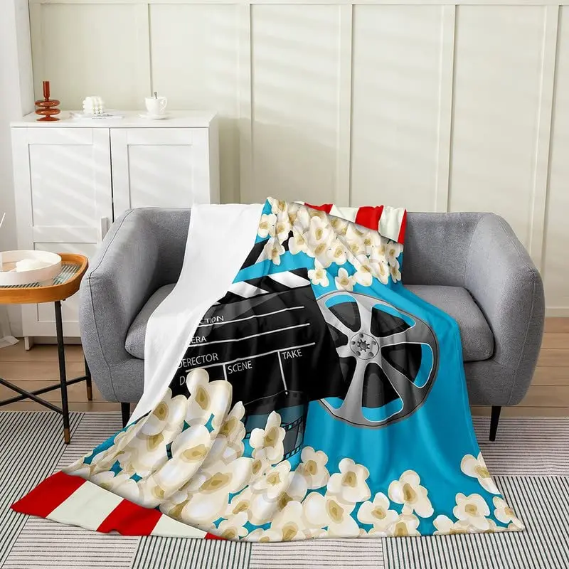 Vintage Cinema Ticket Throw Bl - Home Cinema Couch 评论和价格