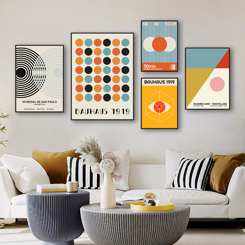 Modern Abstract Bauhaus Archit - Home Cinema Wall 评论和价格