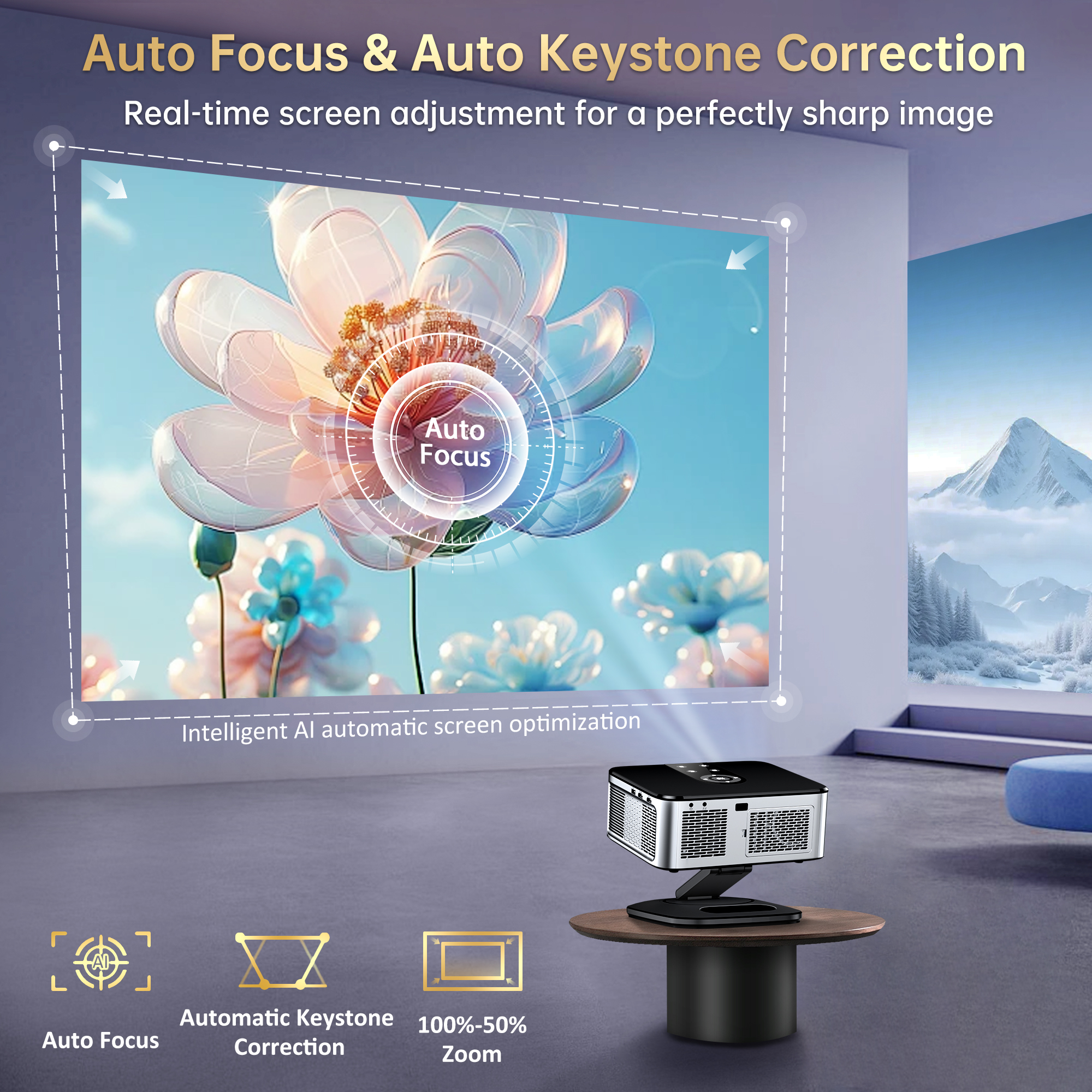 HORLAT Google TV Projector 400 - Home Cinema Hdmi 评论和价格