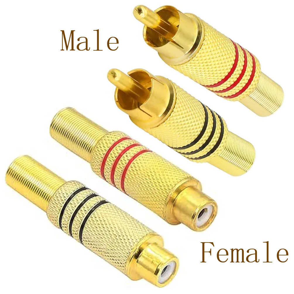 4PCS RCA Plug Gold Plated Sold - Home Cinema Solution 评论和价格