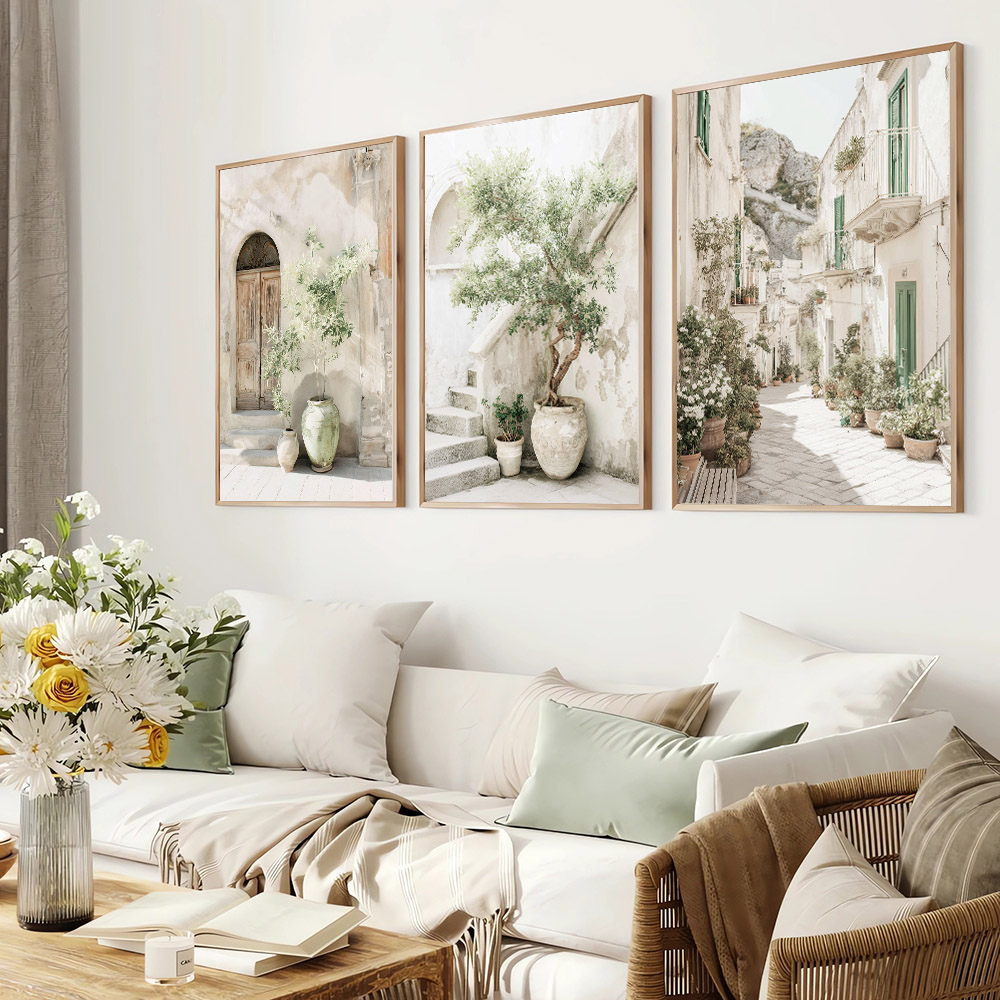 3pcs Set Unframed Italy Medite - Home Cinema Wall 评论和价格