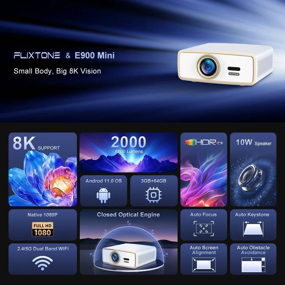 Flixtone E900 MINI Portable Pr - Home Cinema Complet 评论和价格