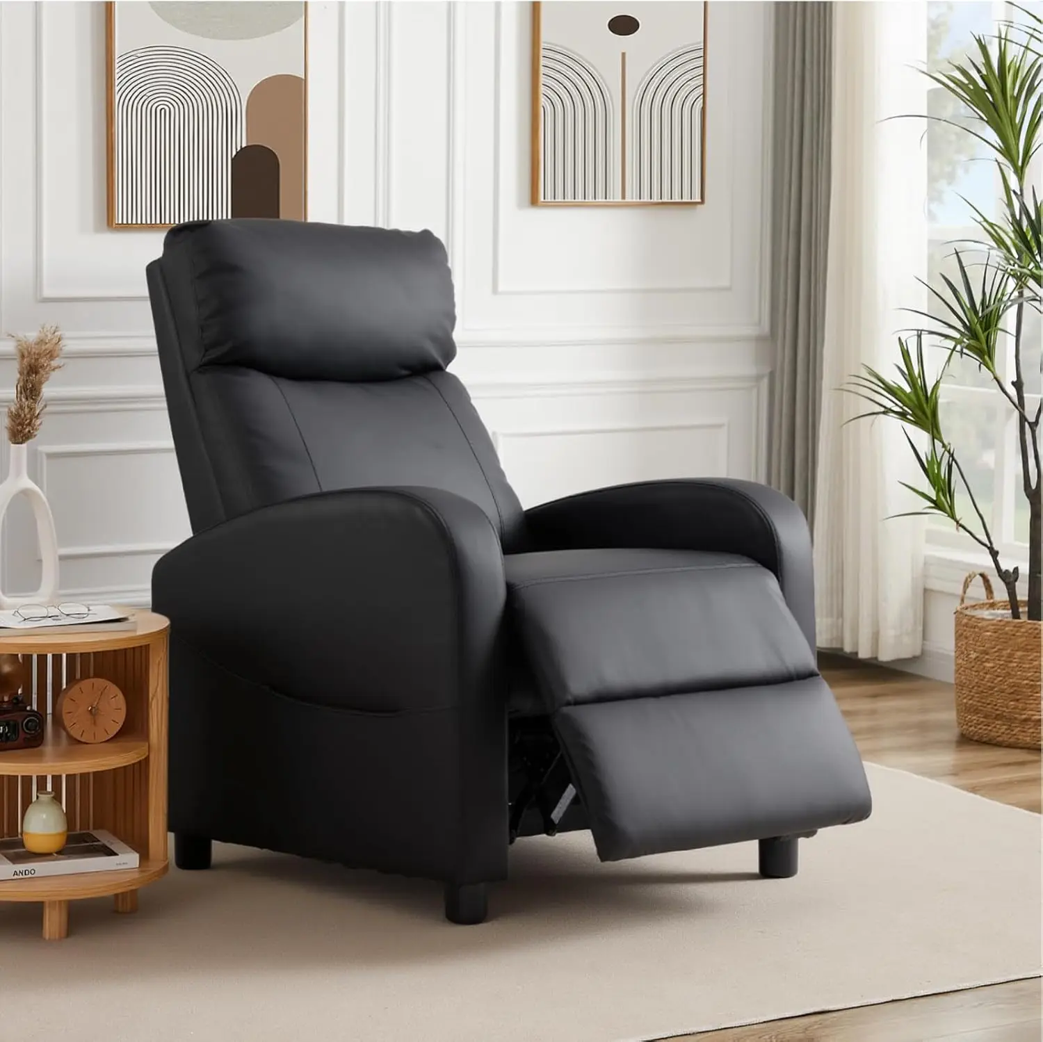 Recliner Chair PU Leather Recl - Home Cinema Couch 评论和价格