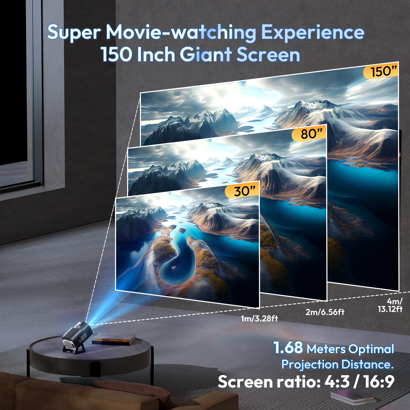 XGODY 4K Projector 1080P Full  - Home Cinema Complet 评论和价格